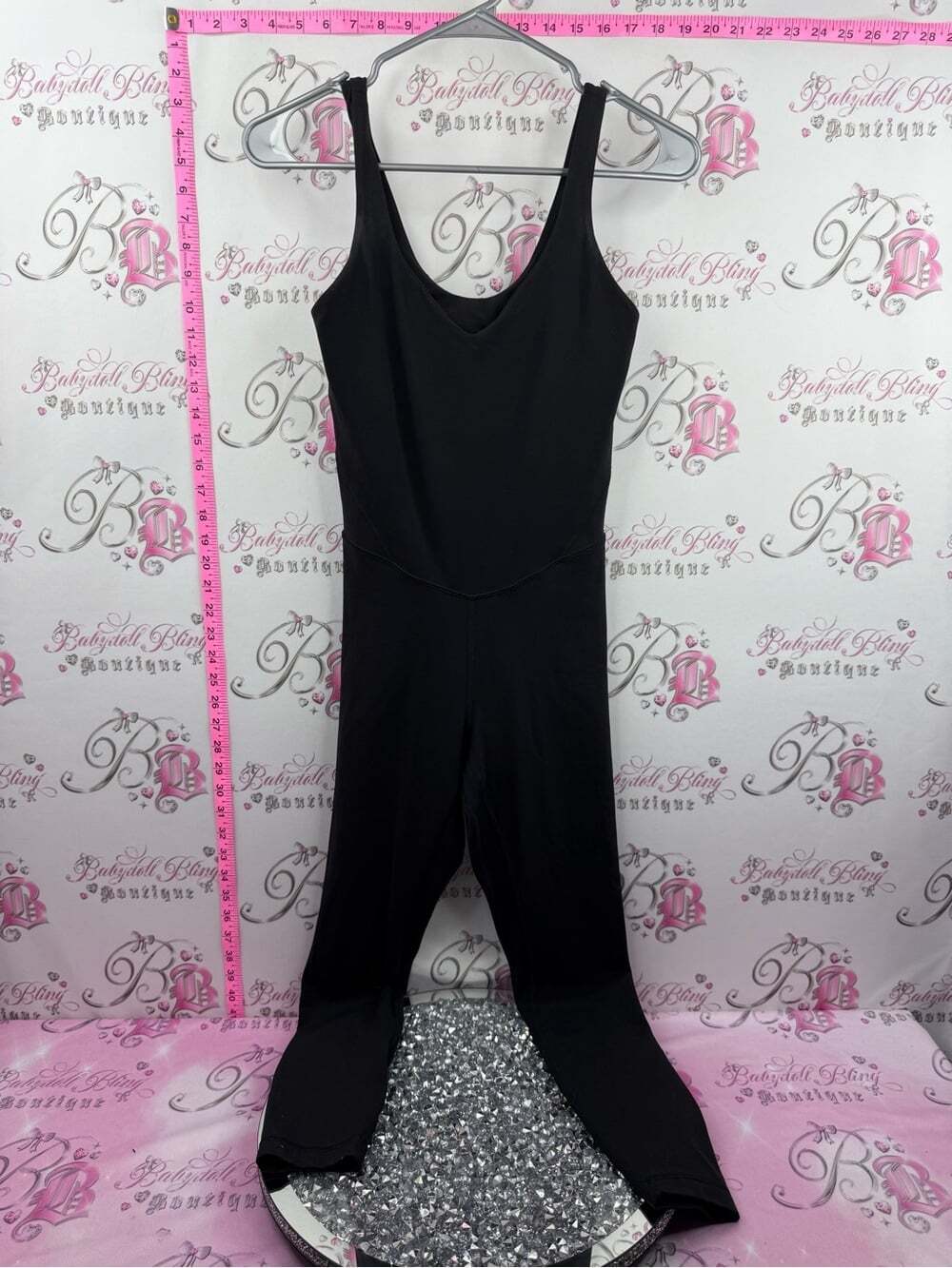 lululemon athletica jumpsuit pants onsie Black Sleeveless Scoop-Neck Jumpsuit